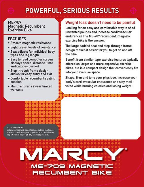 Marcy Recumbent Mag Cycle