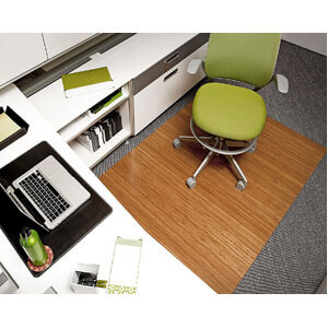 Anji Mountain Deluxe Natural Fiber Wooden Slat Roll-Up Chair Mat